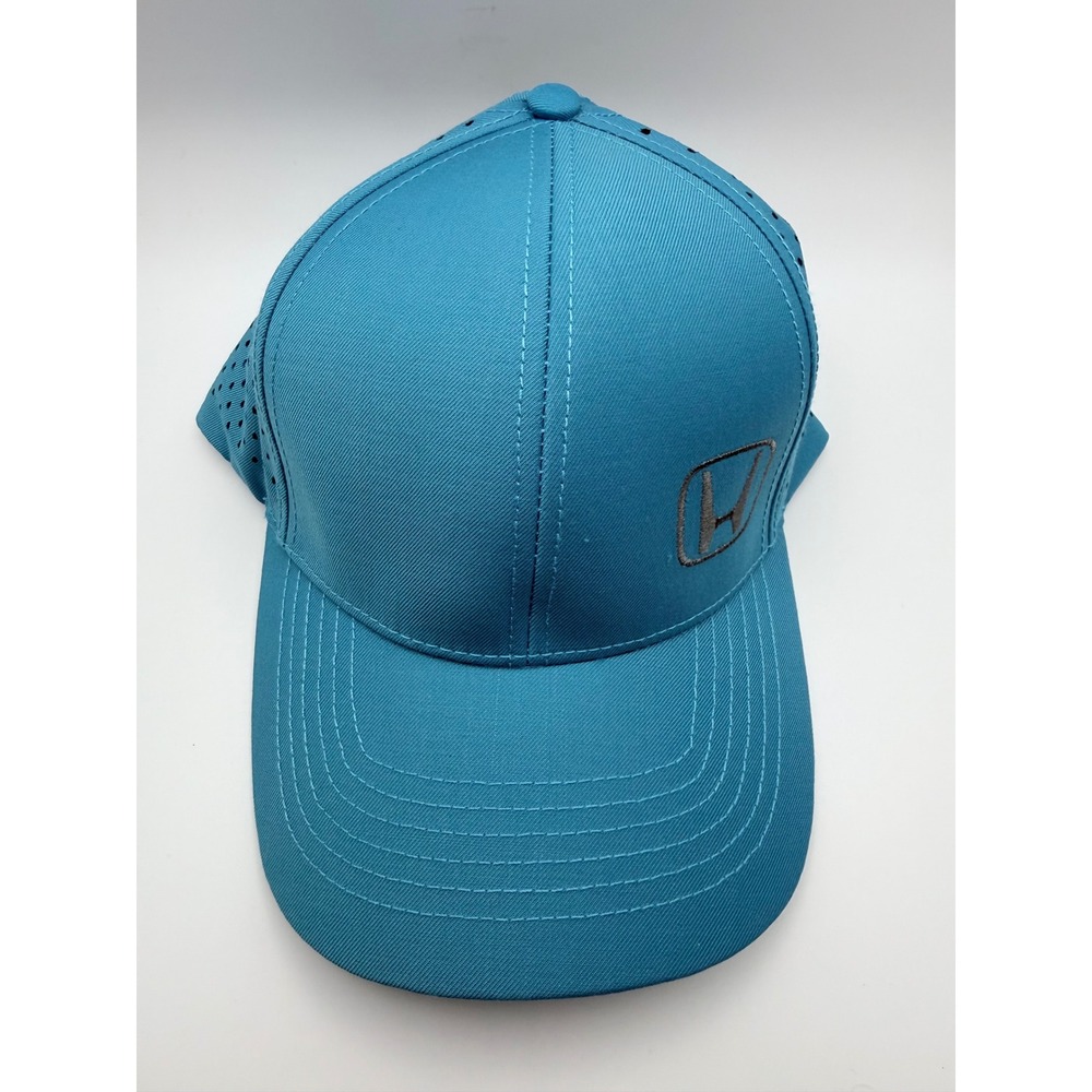 Honda Performance Perforated Baseball Cap Teal Blue Embroidered Logo Adjustable